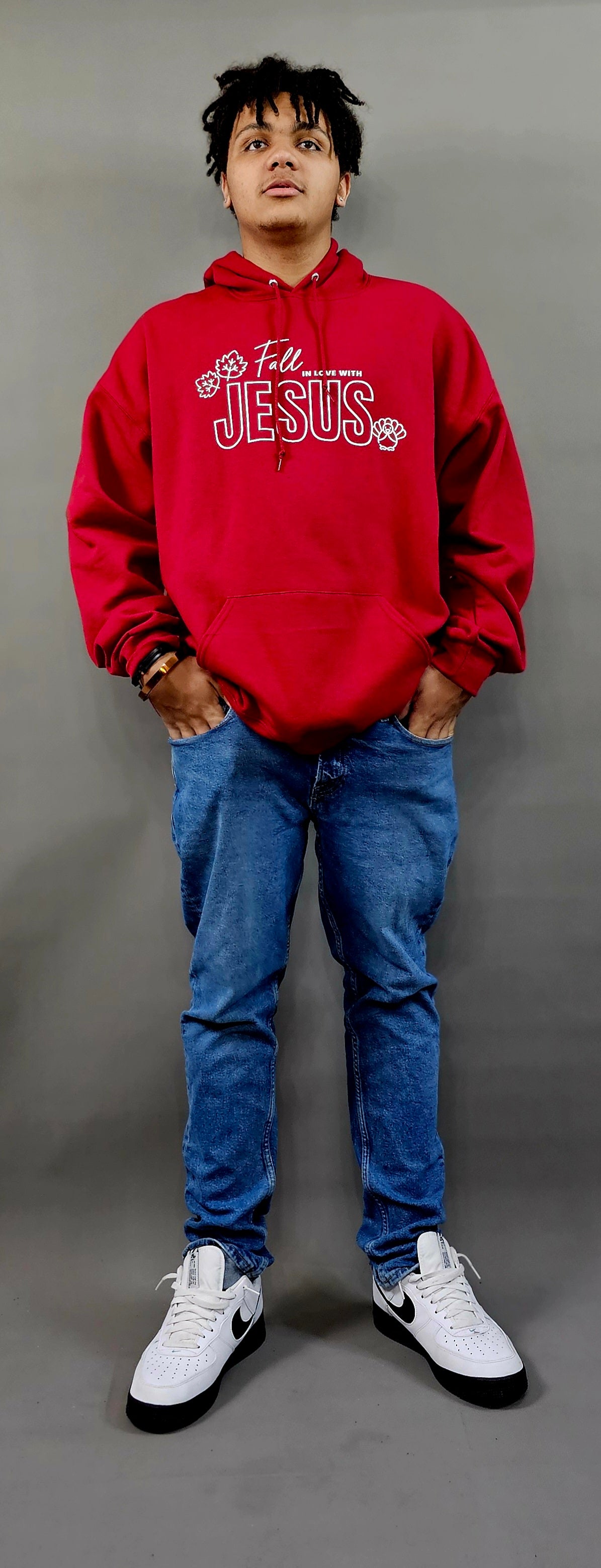 Limited Fall Edition: Hoodie - Fall in Love with Jesus "Cranberry Sauce"