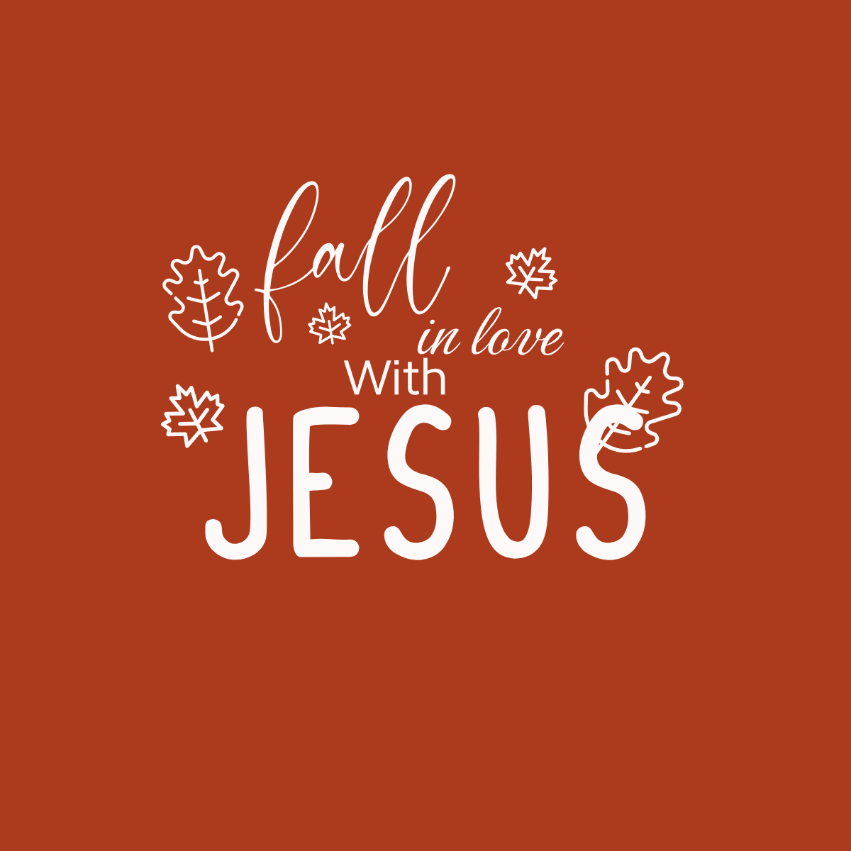 Limited Fall Edition: Hoodie - Fall in Love with Jesus "Pumpkin Pie"
