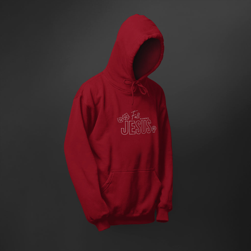 Limited Fall Edition: Hoodie - Fall in Love with Jesus "Cranberry Sauce"