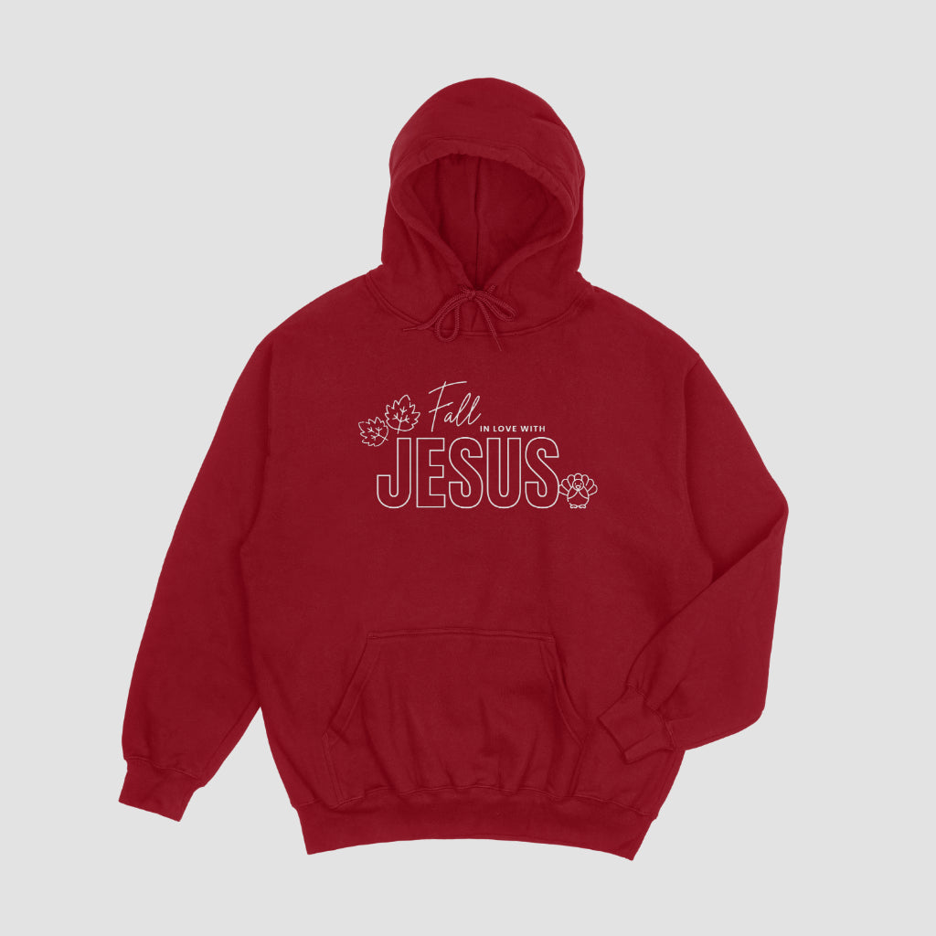 Limited Fall Edition: Hoodie - Fall in Love with Jesus "Cranberry Sauce"