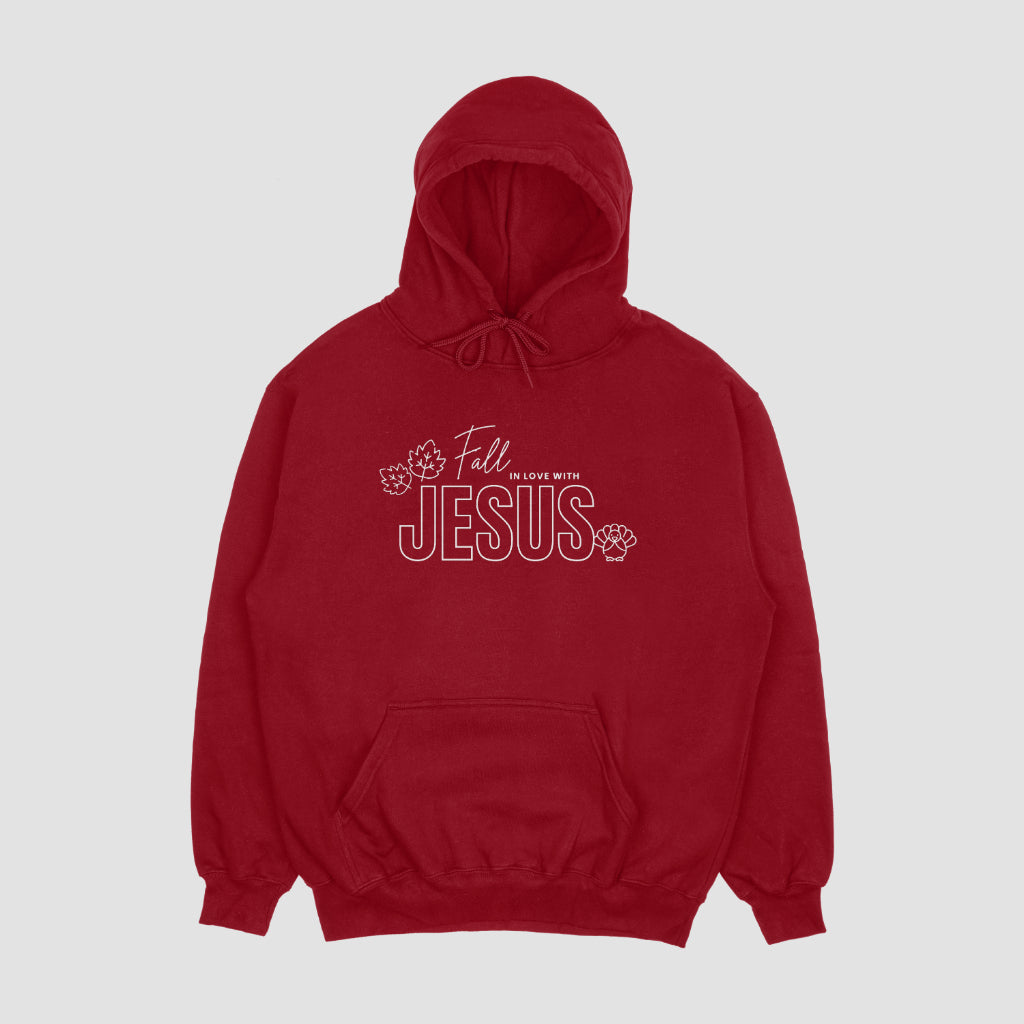Limited Fall Edition: Hoodie - Fall in Love with Jesus "Cranberry Sauce"