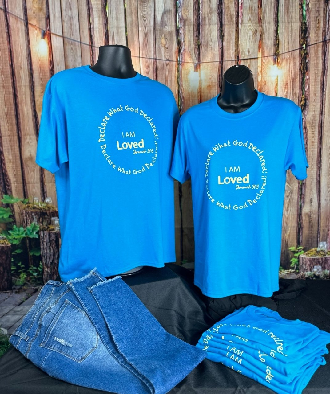 Unisex Teal Blue T-shirt - DWGD! I AM Loved Jeremiah 31:3